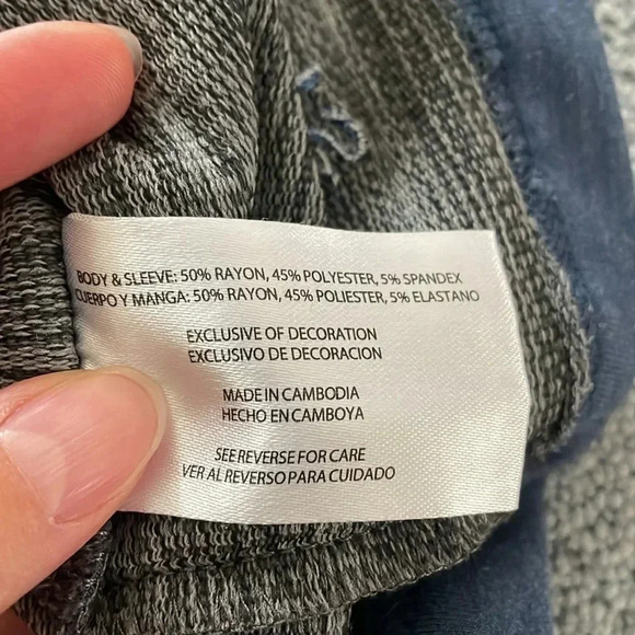 Orvis Men’s Long Sleeve Lounge Shirt M Heathered Blue Outdoor Base-layer Crew - Picture 7 of 8